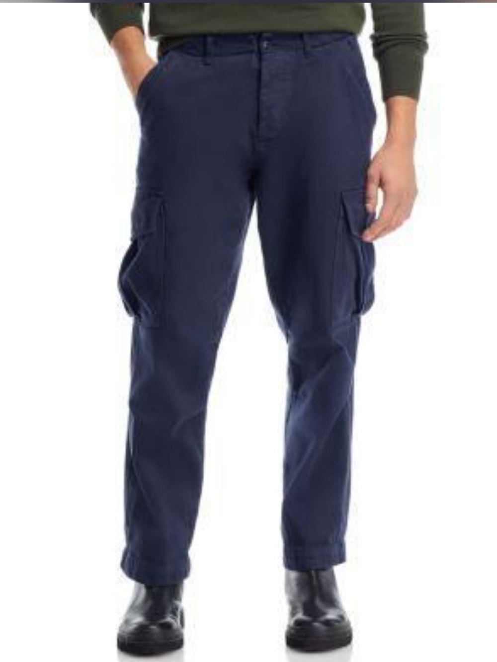 Officine Generale Men's Navy Cargo Pants - Classic Utility Style